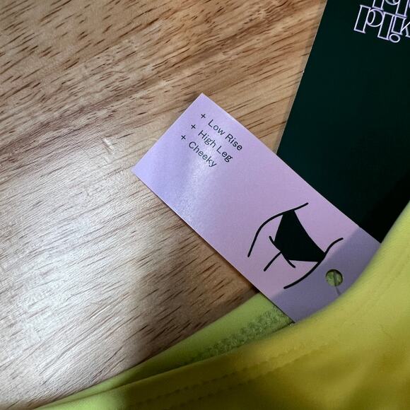 Wild Fable Women's Light Yellow High Leg Cheeky Bikini Bottom - Size XL - NWT - Picture 3 of 5